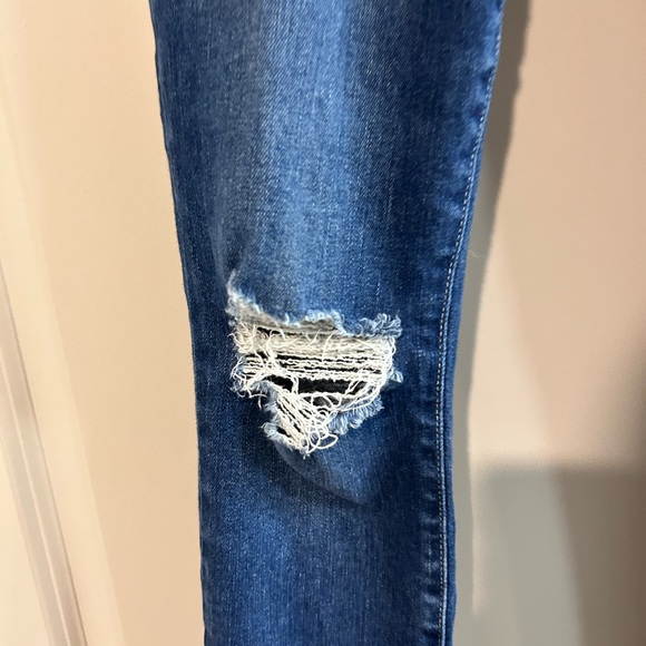 PAIGE Dark Blue Distressed Verdugo Fit  Skinny Jeans - Picture 3 of 9